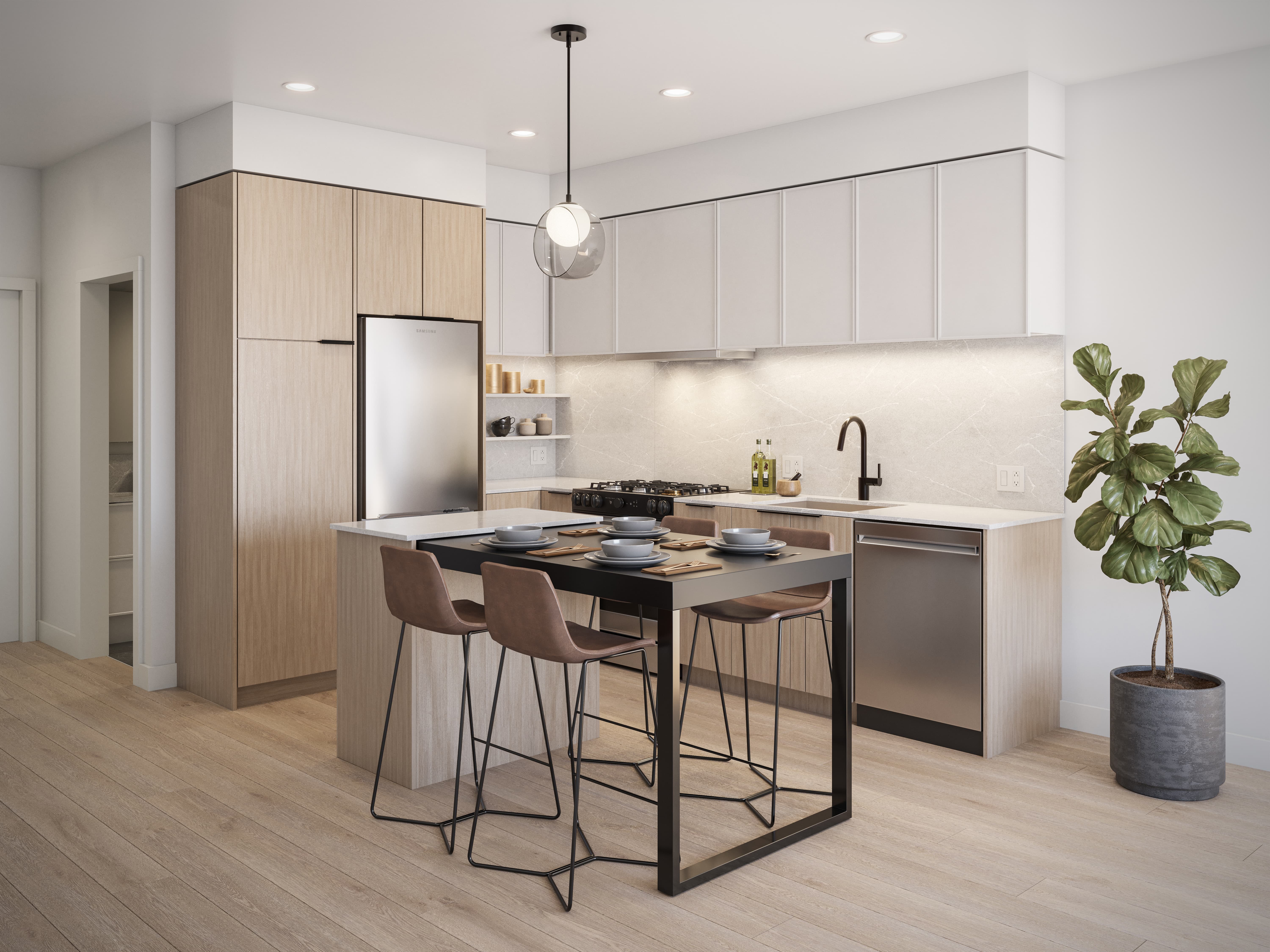 Modern Kitchen with Sunrise Color Scheme